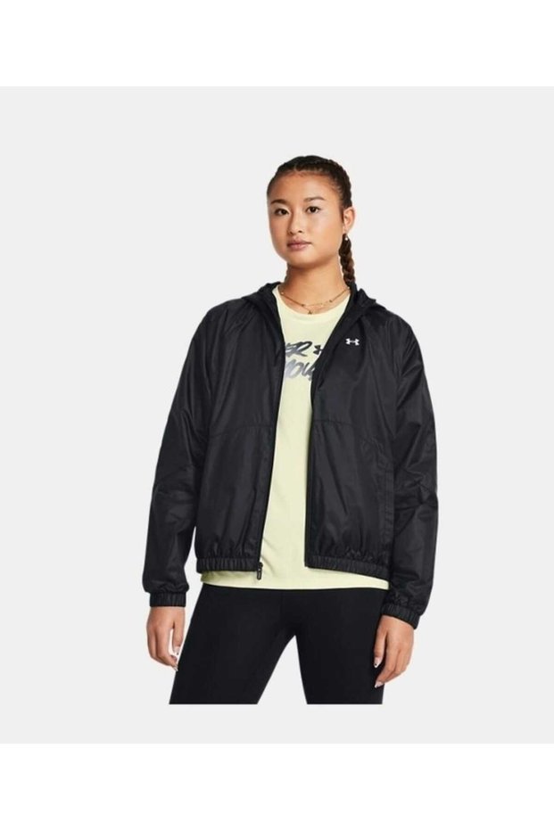 Women's Black Sporty Windbreaker – Lightweight and Stylish Windbreaker