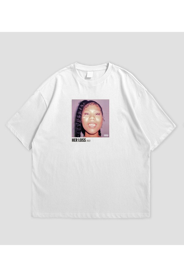 Drake Album Printed White Oversize T-Shirt Unisex Cotton Loose Fit T-Shirt