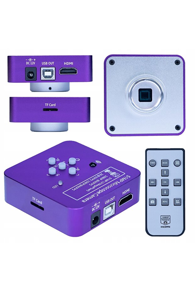 Puppis 51MP Microscope Camera Set + 100x Objective + Platform | HDMI, USB, C-Mount - 3