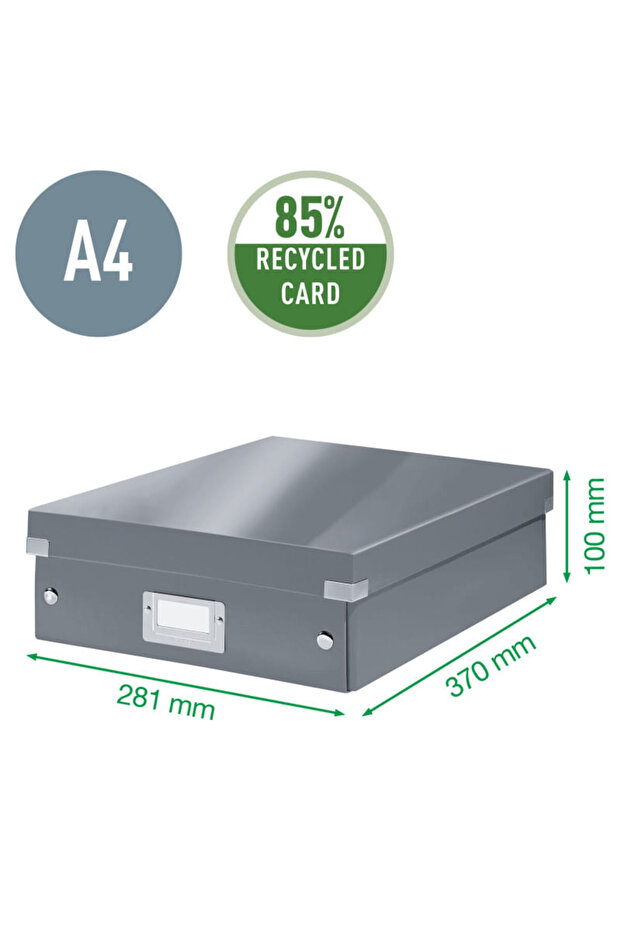 WOW Click&Store foldable laminated cardboard filing box with lid - 10