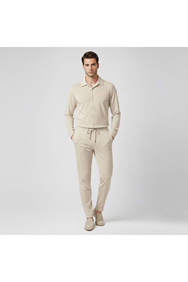 Winter Lycra Crepe Fabric Men's Shirt and Pants Set