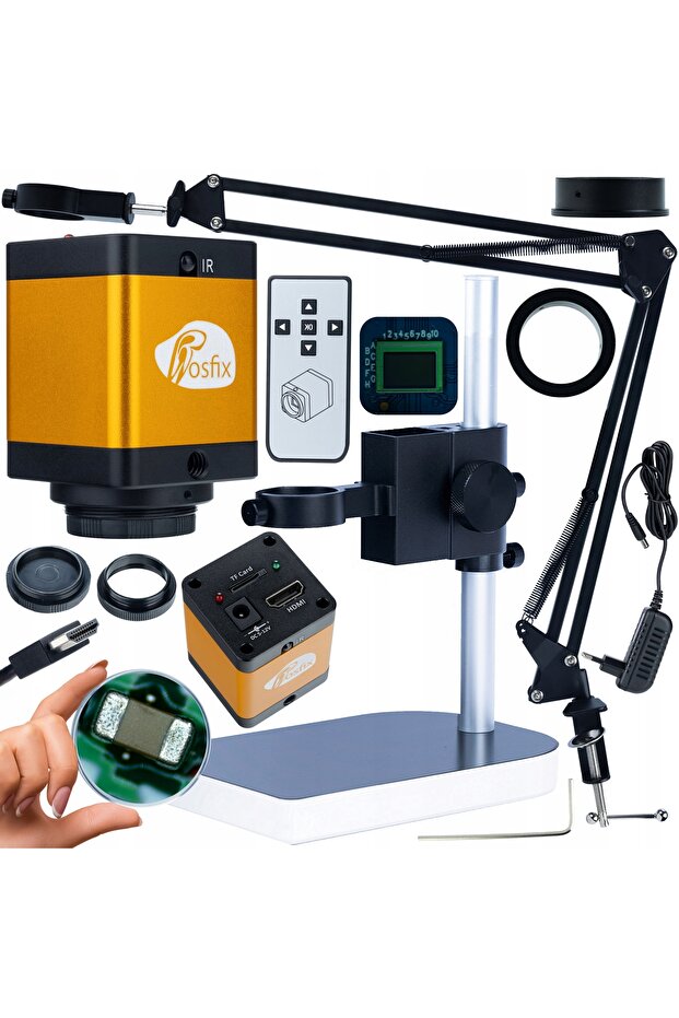 Adjustable Stand + Platform + 12MP Camera Set | For Digital Microscope - 1