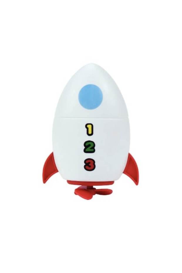 Mechanical Bath Toy, Space Rocket, White