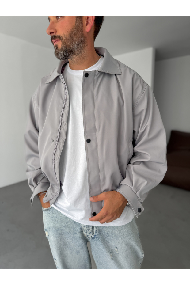 Taş Düğmeli Mevsimlik Basic Ceket STK-7045 - 5