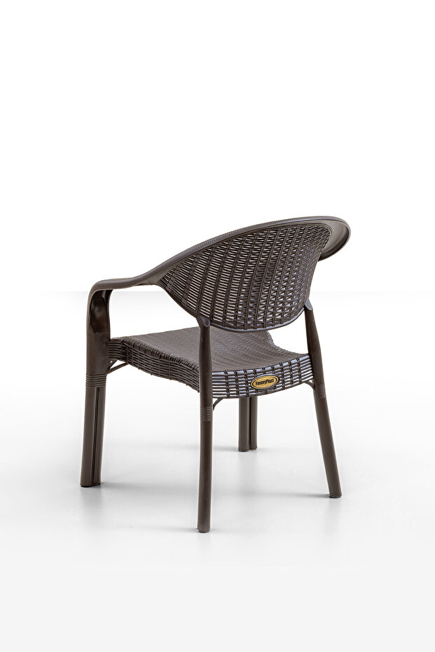 Bamboo 2'li Rattan Sandalye Kahve - 4