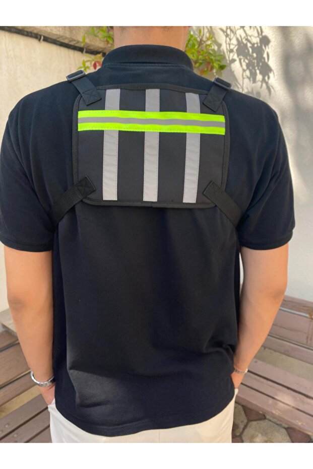 حقيبة صدر وحقيبة ظهر عاكسة للضوء - 4