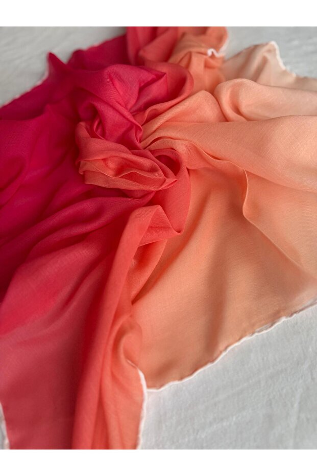 Mükemmel Renk Geçişlerine Sahip Soft Pamuk Çift Renkli Eşarp 90*90cm - 2