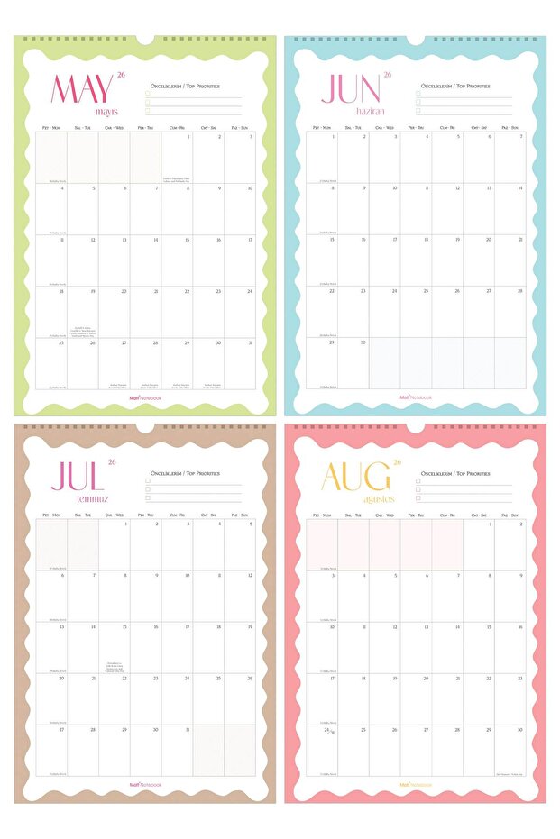 2026 Yılı Duvar Takvimi - 7