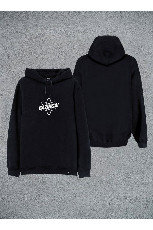 The Big Bang Theory Printed Black Hooded Hoodie Sweatshirt Hoodie