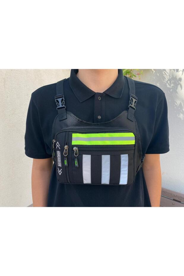 حقيبة صدر وحقيبة ظهر عاكسة للضوء - 2