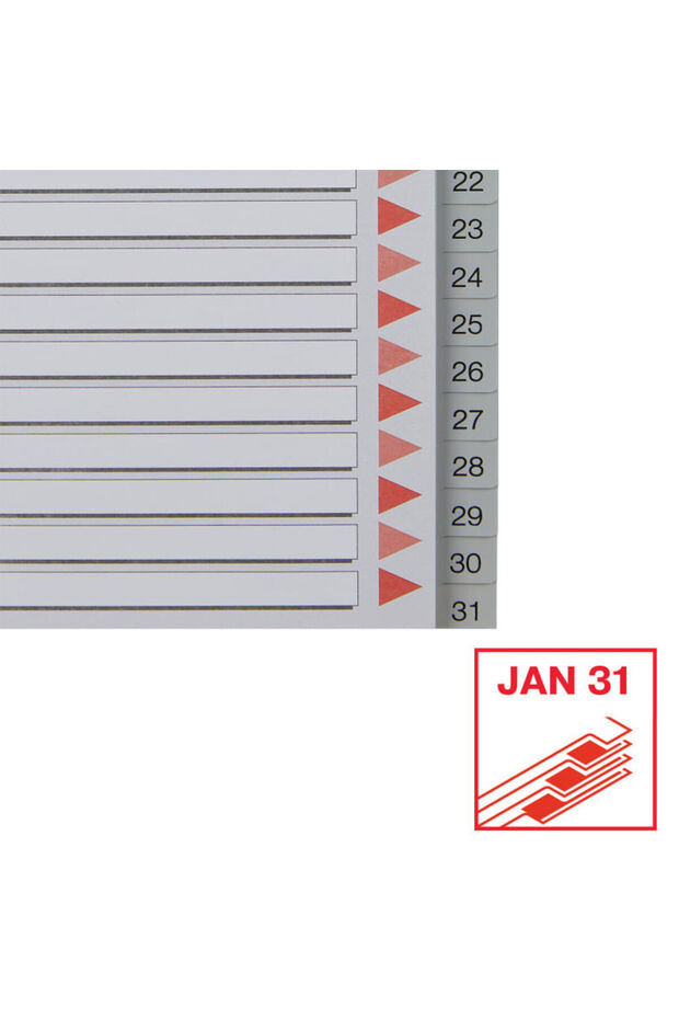 Plastic index A4 index 1-31 - 2