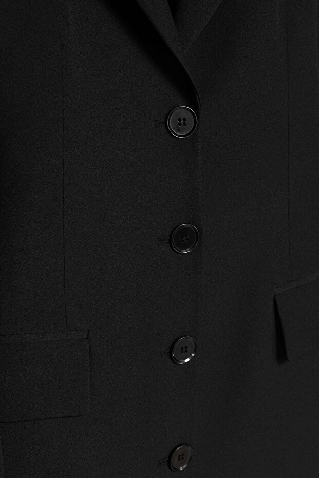 Siyah Ceket Elbise - 7