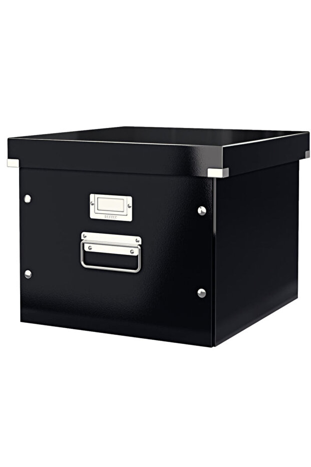 Storage box with lid laminated cardboard with black lid WOW Click&Store - 6