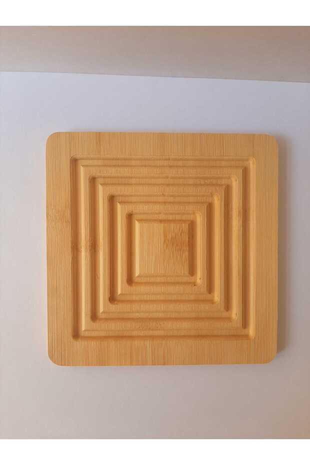 Bamboo Trivet Wooden Teapot Coaster Square Pot Holder Teapot Mat