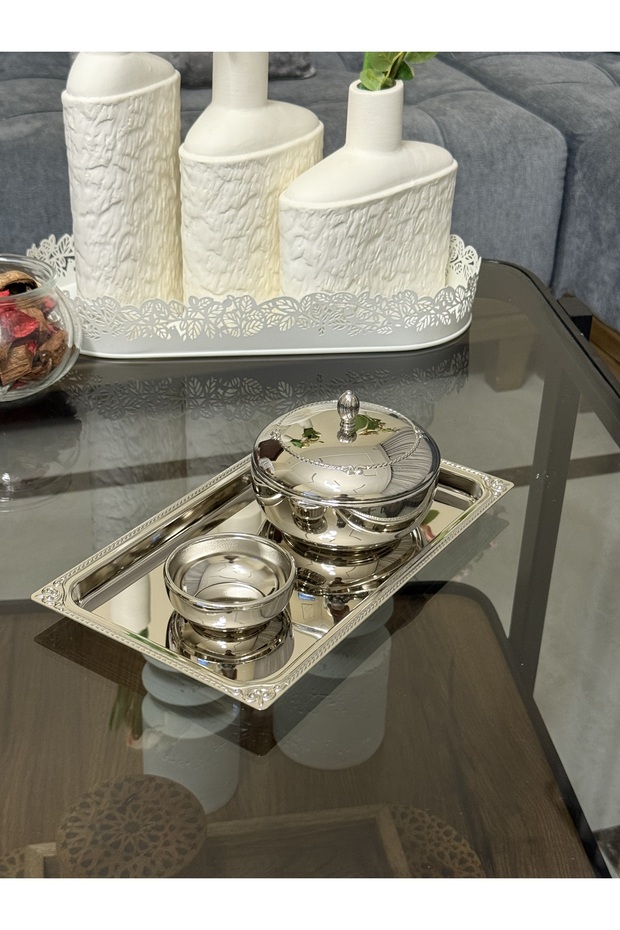 طقم تبسي مع تمرية الخزامئ - 1