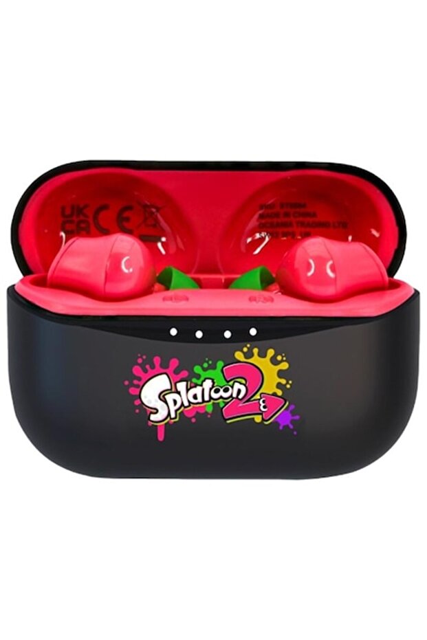 Splatoon Wireless Earbuds Black/Pink - - 1