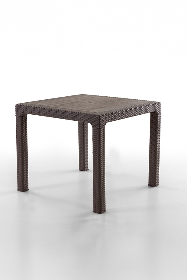 Bamboo 2 Kişilik Rattan Masa Sandalye Takımı Kahve - 4