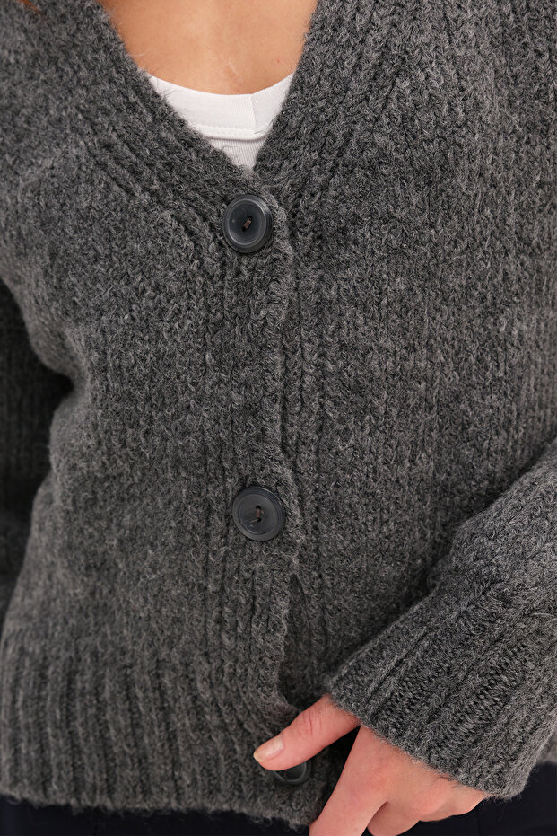 Düğmeli Triko Hırka H2432 - 2