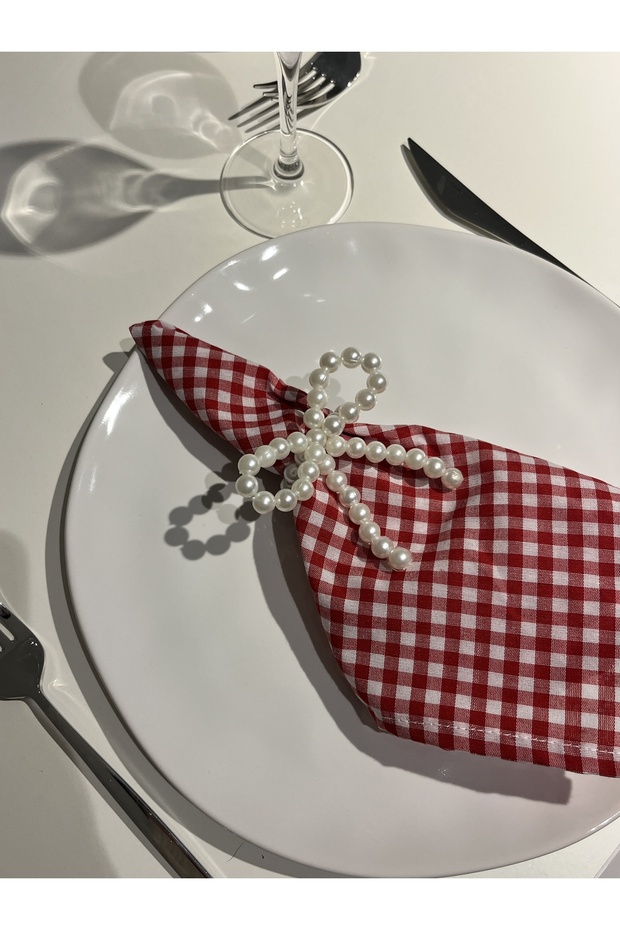 Napkin Ring Pearl Ring Made of Pearl Beads 4 Pieces