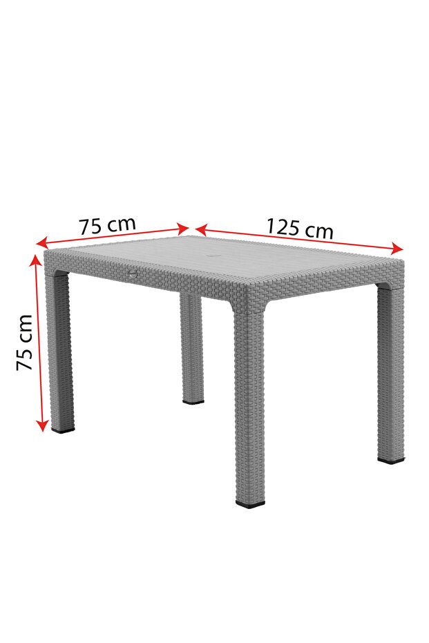 Bamboo 4 Kişilik Rattan Masa Sandalye Takımı Kahve - 5