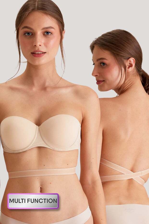 Kadın 6627 Pisa Destekli Push-up Straplez Multi Function Sütyen - 1