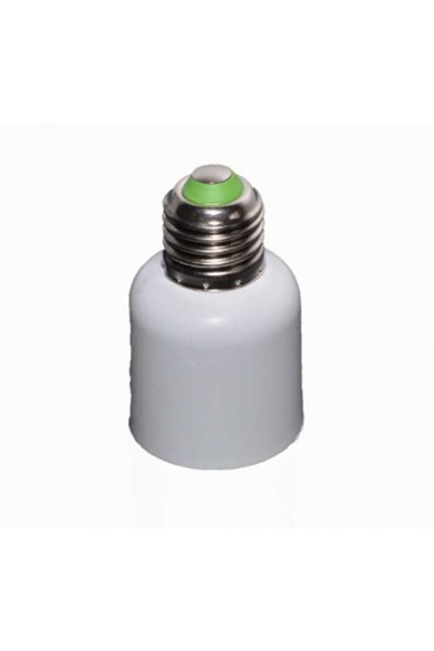 Adapter pentru dulie, E14-E27, din plastic, Alb - 2