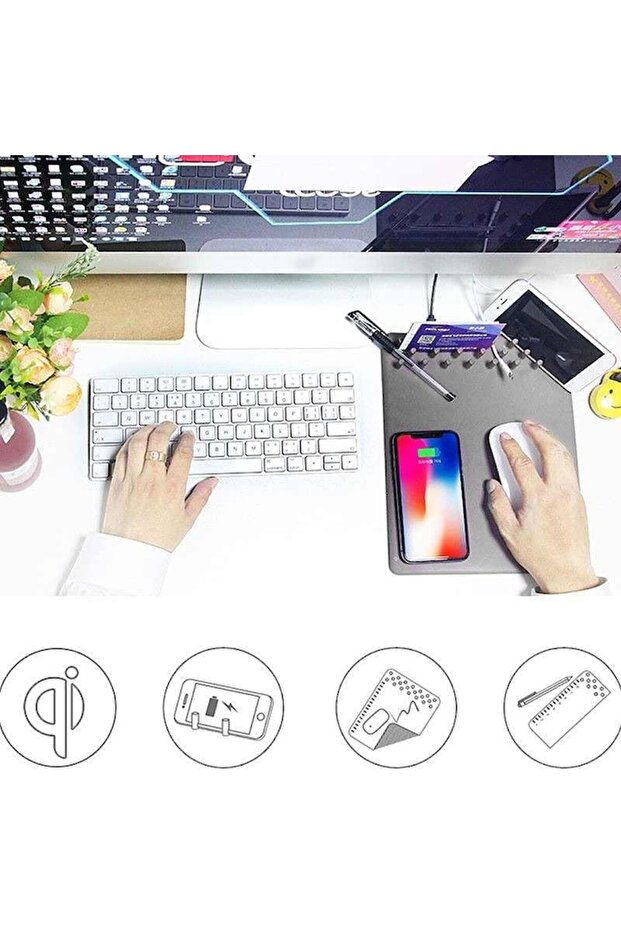 Multifunctional Mouse Pad with Wireless Charging - 2
