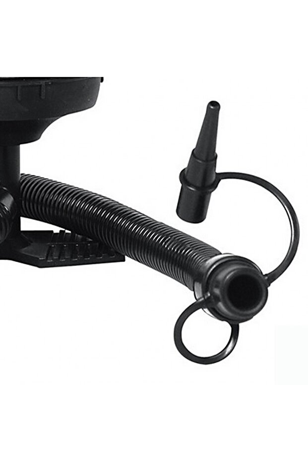 Manual Pump for Inflatables, Colaces, Mattresses, 3 Adapters and Hose, Black - 6