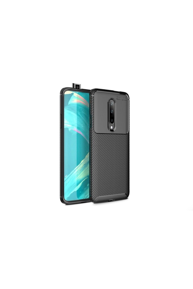 Protective case with carbon inserts for OnePlus 7 Pro, Black - 2
