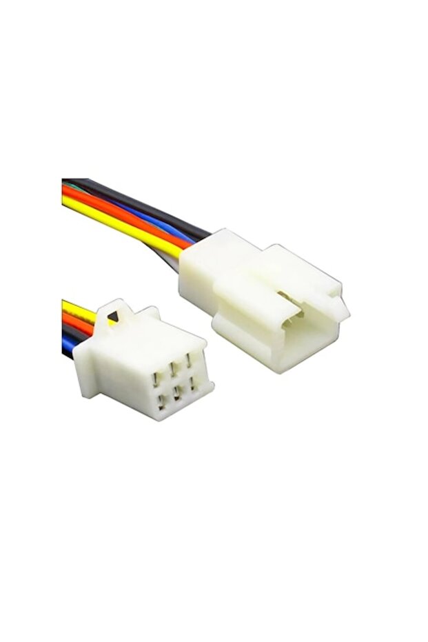Cablu conector auto cu 6 fire, 25 cm, multicolor - 1