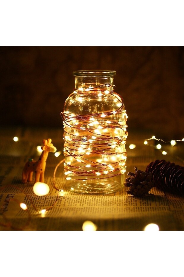 Linear Christmas String Lights, 30 m, Warm White, 3 Interconnectable Sections, 300 LEDs, 8 Light Mod - 6
