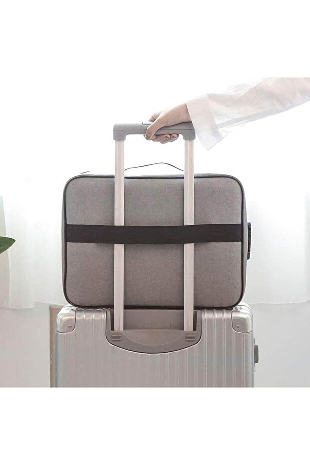 Bag for Storing Documents, Invoices, Cards, with Security Code, 5 Compartments - 6