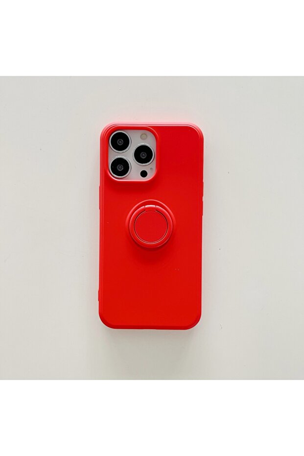 Protective case compatible with Apple iPhone 11 Pro Max Liquid Silicone Ring Red - 3