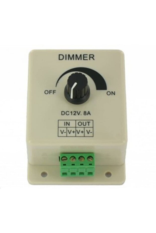 Adjustable LED switch DC 12-24V 8A, dimmer controller maximum power 96W, White - 2