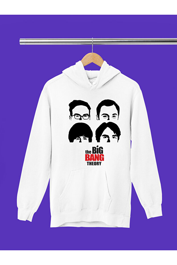 The Big Bang Theory Printed Cotton Long Sleeve Ribbed 3 Thread Hooded Sweatshirt