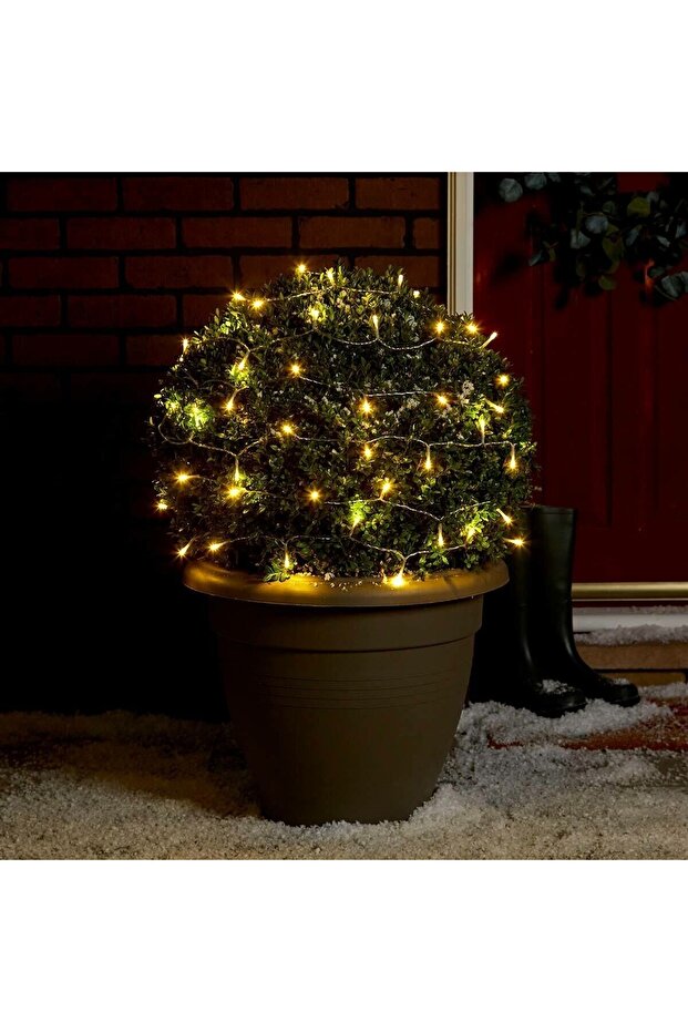 Christmas Installation, 15 m, 150 LEDs, Linear, Warm White, 8 Light Modes, Transformer, Interconnect - 3