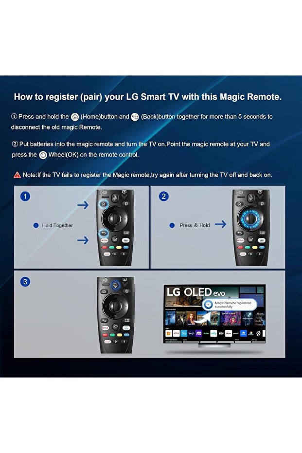 Replacement Magic Remote Control for LG Smart TV Remote with Voice and Pointer Function - 4