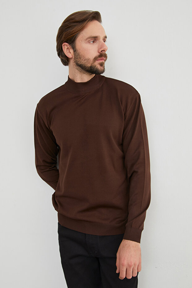 Basic Dik Yaka Triko Kazak - 4