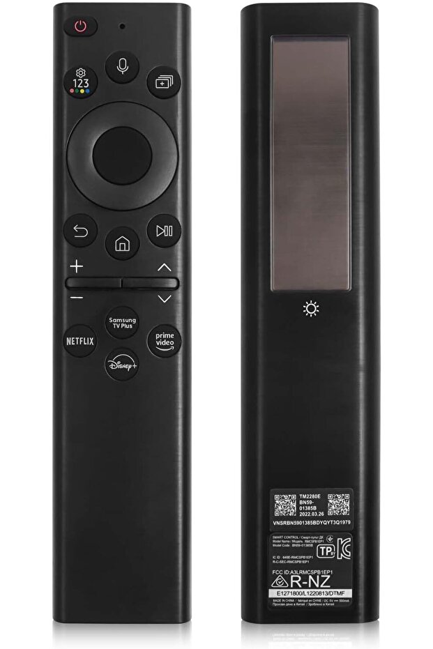 BN59-01385A Solar Voice Remote Replacement for Samsung TV (Solar, Bluetooth, USB-C)