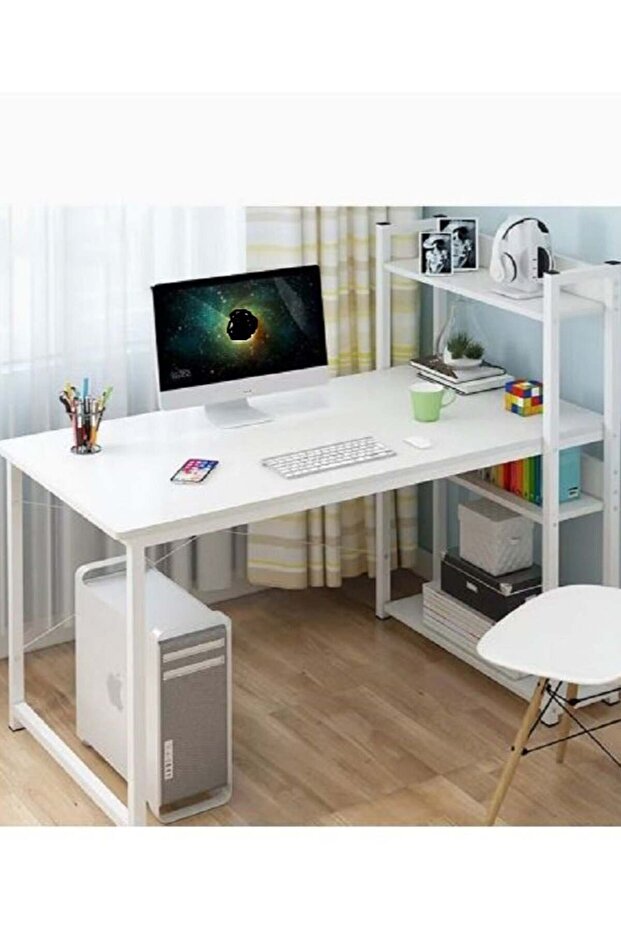 Study Table With Storage Computer Desk - 1