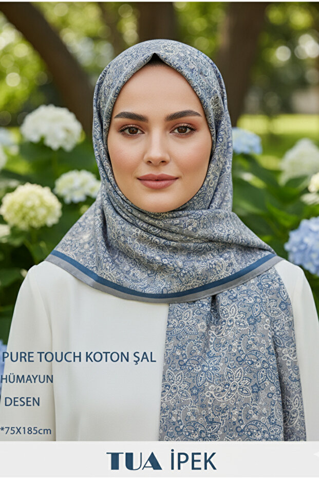 Hümayun Ethnic Pattern Pure Touch Cotton Shawl 75X185Cm