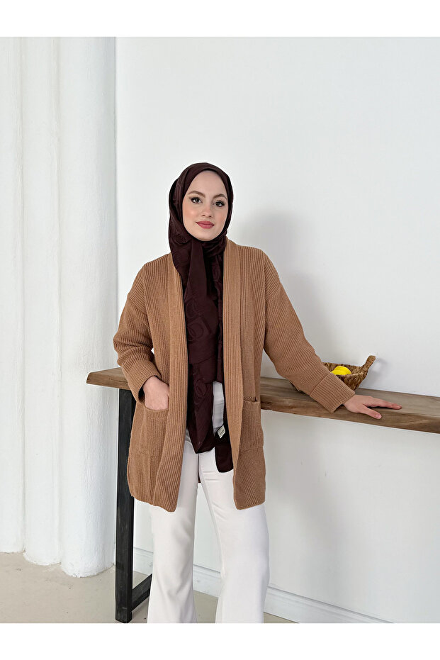 Triko Hırka Şık & Rahat Düğmesiz - 2