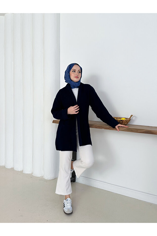 Triko Hırka Şık & Rahat Düğmesiz - 1