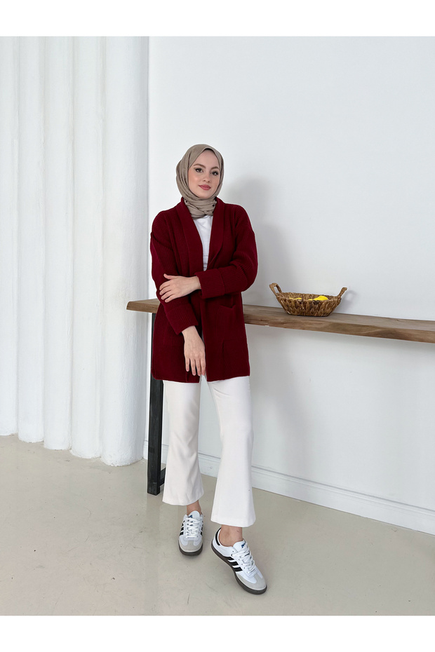 Triko Hırka Şık & Rahat Düğmesiz - 4