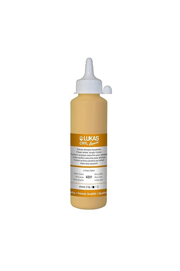 CRYL LIQUID 250ML YELLOW OCHRE