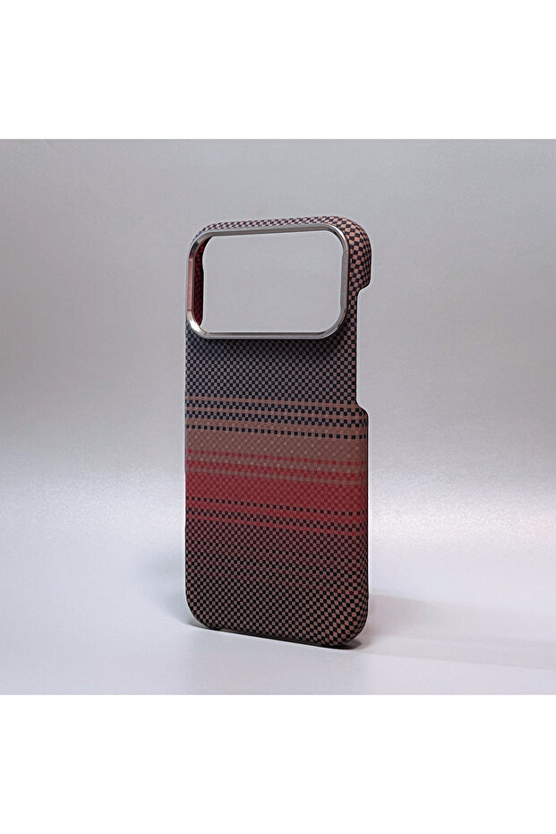 iPhone 17 Pro Max Carbon Fiber Case – Slim, Shockproof, Durable Back Cover with Racing Stripe Design