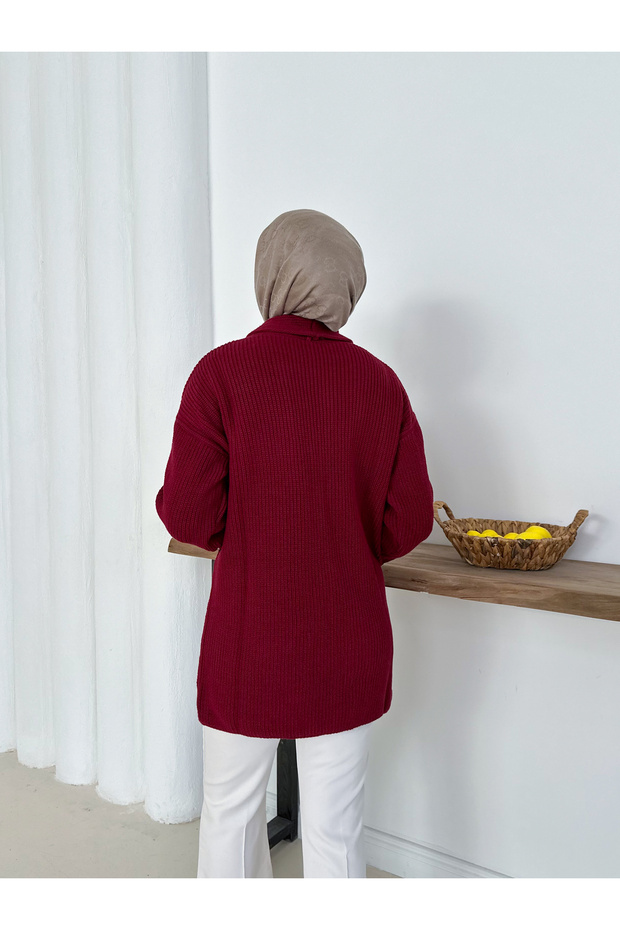 Triko Hırka Şık & Rahat Düğmesiz - 3