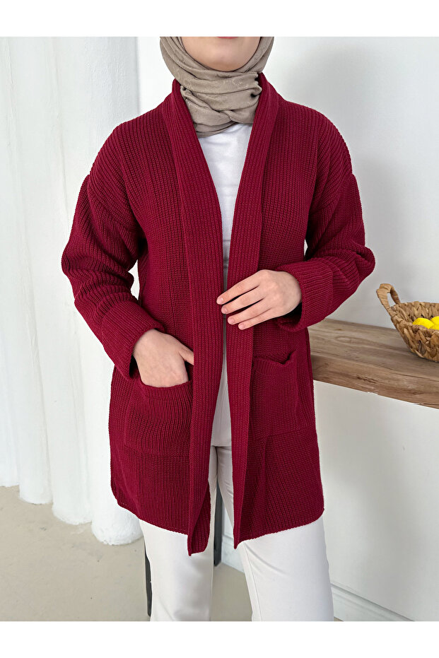 Triko Hırka Şık & Rahat Düğmesiz - 6