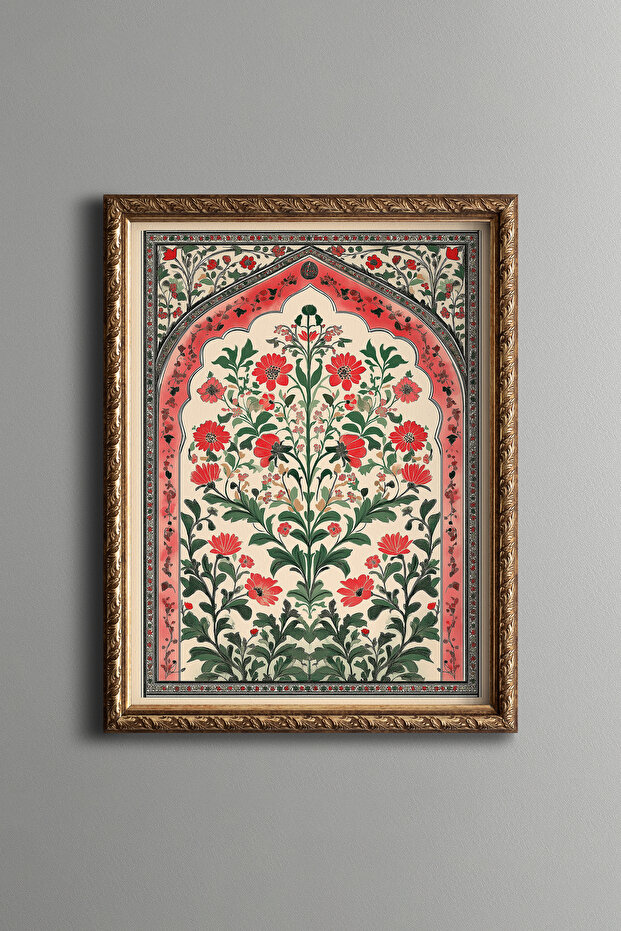 نمط الزهرة - إطار مزخرف بنقشة عتيق - 1