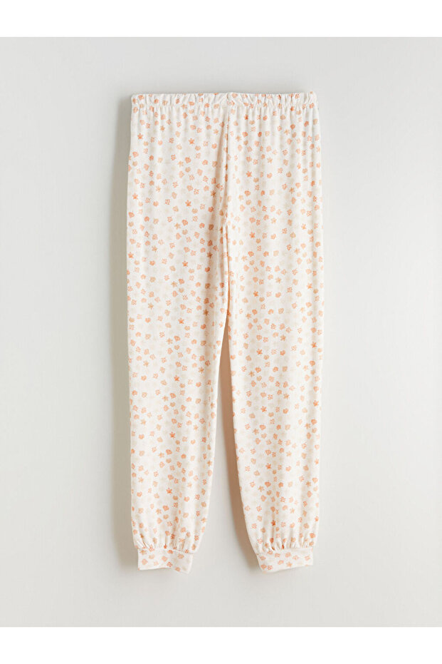 Bisiklet Yaka Çiçekli Kadın Pijama - 5